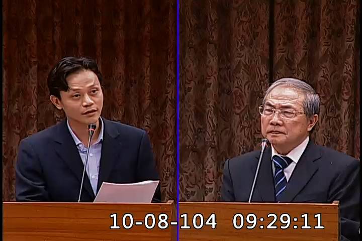 2015-10-08 09:00 第8屆 第8會期 主辦單位:教育及文化委員會 黃志雄委員質詢封面