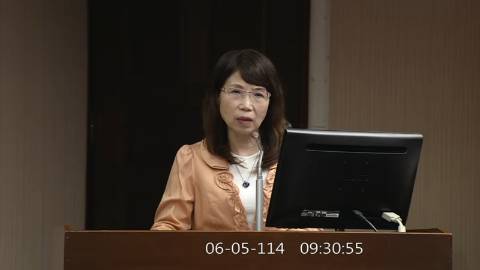 2025-06-05 09:00 第11屆 第3會期 主辦單位：社會福利及衛生環境委員會 陳昭姿委員質詢封面