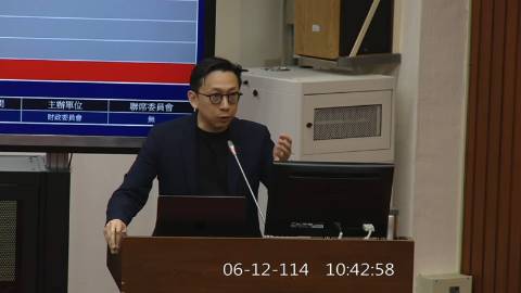 2025-06-12 09:00 第11屆 第3會期 主辦單位：財政委員會 葛如鈞委員質詢封面