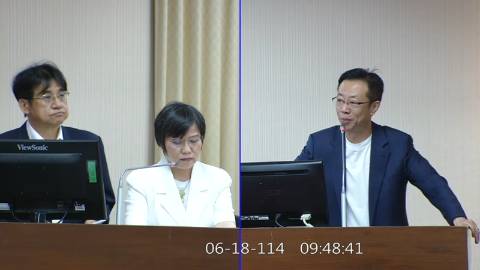 2025-06-18 09:00 第11屆 第3會期 主辦單位：內政委員會 張宏陸委員質詢封面
