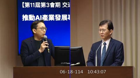 2025-06-18 09:00 第11屆 第3會期 主辦單位：交通委員會 葛如鈞委員質詢封面