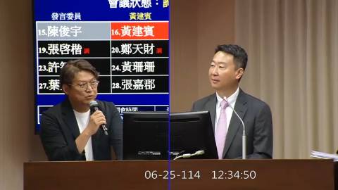 2025-06-25 09:00 第11屆 第3會期 主辦單位：交通委員會 黃建賓委員質詢封面