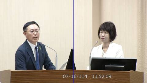 2025-07-16 09:00 第11屆 第3會期 主辦單位：外交及國防委員會 李坤城委員質詢封面