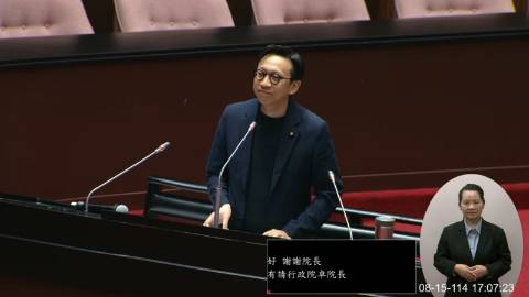 2025-08-15 09:00 第11屆 第3會期 主辦單位：院會 葛如鈞委員質詢封面