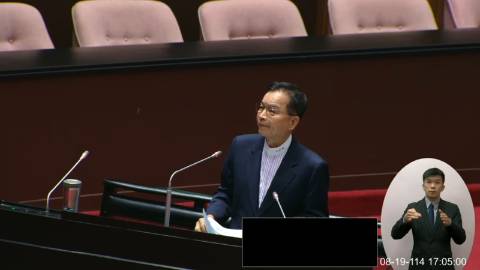2025-08-19 09:00 第11屆 第3會期 主辦單位：院會 賴士葆委員質詢封面