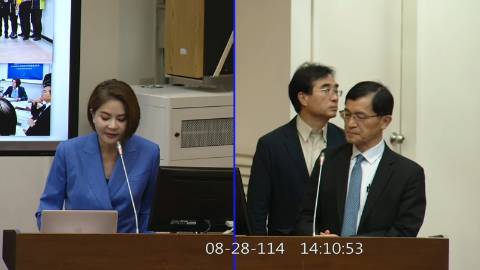 2025-08-28 09:00 第11屆 第3會期 主辦單位：財政委員會 陳菁徽委員質詢封面