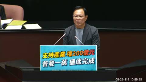 2025-08-29 09:00 第11屆 第3會期 主辦單位：院會 張啓楷委員質詢封面
