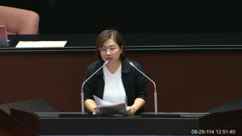 2025-08-29 09:00 第11屆 第3會期 主辦單位：院會 陳培瑜委員質詢封面