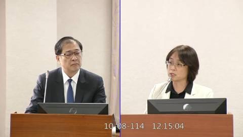 2025-10-08 09:00 第11屆 第4會期 主辦單位：司法及法制委員會 林倩綺委員質詢封面