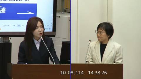 2025-10-08 09:00 第11屆 第4會期 主辦單位：財政委員會 吳沛憶委員質詢封面