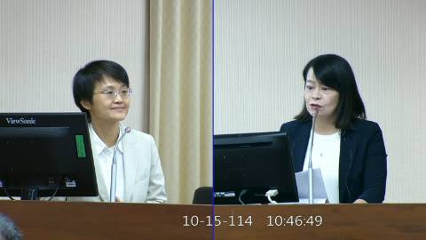 2025-10-15 09:00 第11屆 第4會期 主辦單位：內政委員會 許宇甄委員質詢封面