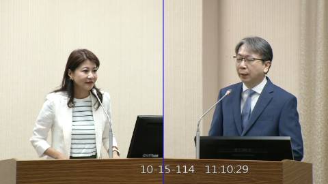 2025-10-15 09:00 第11屆 第4會期 主辦單位：外交及國防委員會 林楚茵委員質詢封面