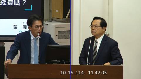 2025-10-15 09:00 第11屆 第4會期 主辦單位：財政委員會 黃國昌委員質詢封面