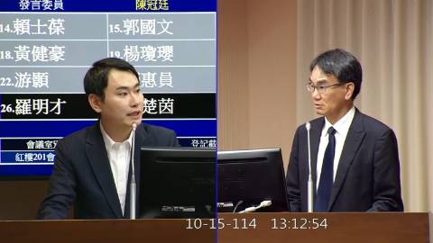 2025-10-15 09:00 第11屆 第4會期 主辦單位：交通委員會 陳冠廷委員質詢封面