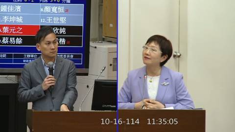 2025-10-16 09:00 第11屆 第4會期 主辦單位：財政委員會 葉元之委員質詢封面