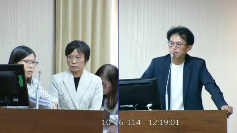 2025-10-16 09:00 第11屆 第4會期 主辦單位：內政委員會 黃國昌委員質詢封面