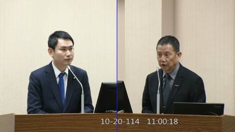 2025-10-20 09:00 第11屆 第4會期 主辦單位：外交及國防委員會 陳冠廷委員質詢封面