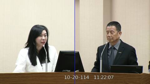 2025-10-20 09:00 第11屆 第4會期 主辦單位：外交及國防委員會 林憶君委員質詢封面