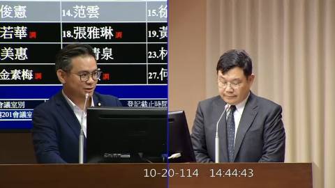 2025-10-20 09:00 第11屆 第4會期 主辦單位：交通委員會 黃健豪委員質詢封面