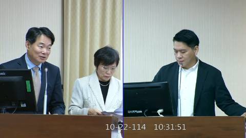 2025-10-22 09:00 第11屆 第4會期 主辦單位：內政委員會 李柏毅委員質詢封面