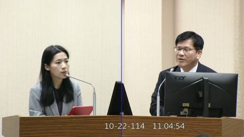 2025-10-22 09:00 第11屆 第4會期 主辦單位：外交及國防委員會 徐巧芯委員質詢封面