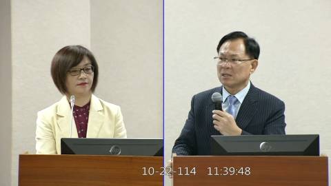 2025-10-22 09:00 第11屆 第4會期 主辦單位：司法及法制委員會 張啓楷委員質詢封面