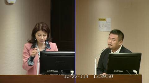 2025-10-22 09:00 第11屆 第4會期 主辦單位：社會福利及衛生環境委員會 林楚茵委員質詢封面