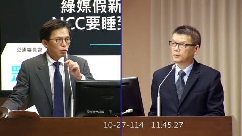 2025-10-27 09:00 第11屆 第4會期 主辦單位：交通委員會 黃國昌委員質詢封面