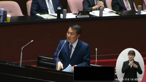 2025-10-28 09:00 第11屆 第4會期 主辦單位:院會 涂權吉委員質詢封面