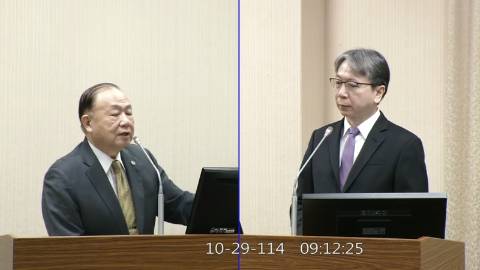 2025-10-29 09:00 第11屆 第4會期 主辦單位:外交及國防委員會 陳永康委員質詢封面