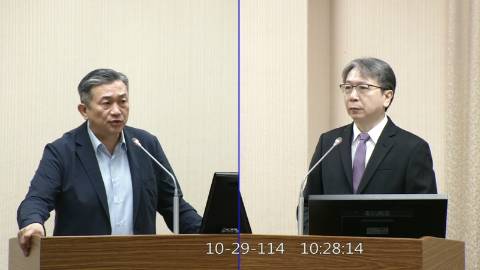 2025-10-29 09:00 第11屆 第4會期 主辦單位：外交及國防委員會 王定宇委員質詢封面