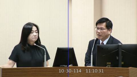 2025-10-30 09:00 第11屆 第4會期 主辦單位：外交及國防委員會 馬文君委員質詢封面