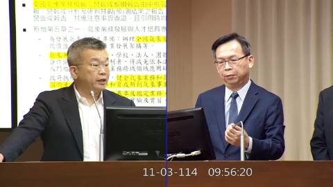 2025-11-03 09:00 第11屆 第4會期 主辦單位：交通委員會 蔡其昌委員質詢封面