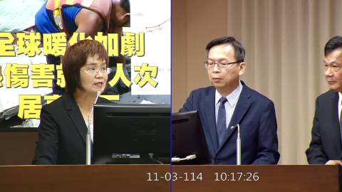 2025-11-03 09:00 第11屆 第4會期 主辦單位：交通委員會 陳素月委員質詢封面