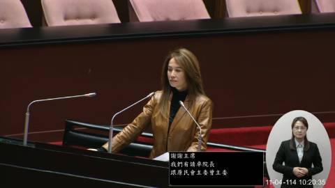 2025-11-04 09:00 第11屆 第4會期 主辦單位：院會 高金素梅委員質詢封面