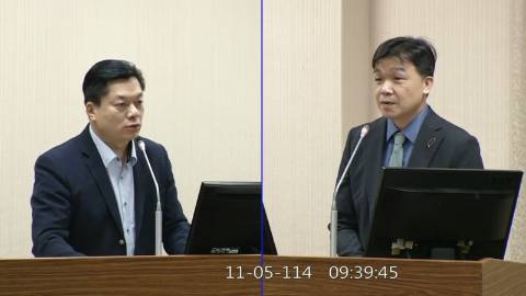 2025-11-05 09:00 第11屆 第4會期 主辦單位:外交及國防委員會 陳俊宇委員質詢封面
