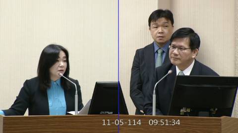 2025-11-05 09:00 第11屆 第4會期 主辦單位:外交及國防委員會 馬文君委員質詢封面