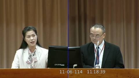 2025-11-06 09:00 第11屆 第4會期 主辦單位：教育及文化委員會 陳秀寳委員質詢封面