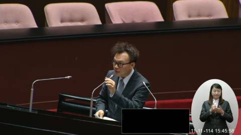 2025-11-11 09:00 第11屆 第4會期 主辦單位：院會 鄭正鈐委員質詢封面