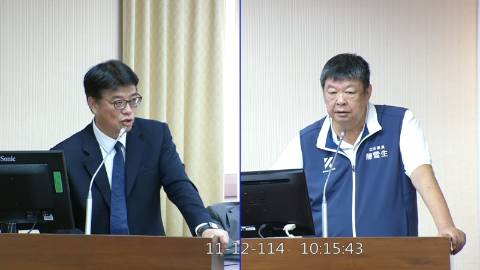 2025-11-12 09:00 第11屆 第4會期 主辦單位：內政委員會 陳雪生委員質詢封面