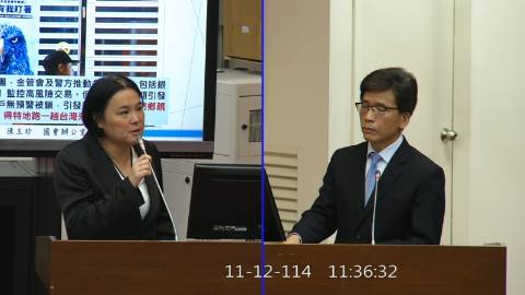 2025-11-12 09:00 第11屆 第4會期 主辦單位：財政委員會 陳玉珍委員質詢封面