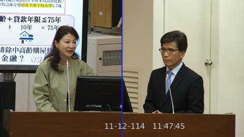 2025-11-12 09:00 第11屆 第4會期 主辦單位：財政委員會 林楚茵委員質詢封面