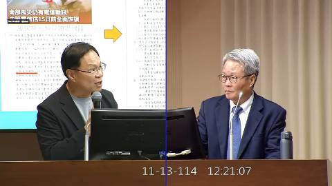 2025-11-13 09:00 第11屆 第4會期 主辦單位：交通委員會 張啓楷委員質詢封面