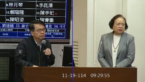 2025-11-19 09:00 第11屆 第4會期 主辦單位：財政委員會 吳秉叡委員質詢封面