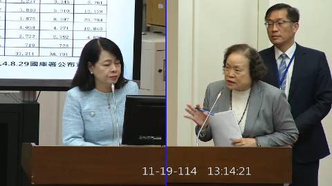 2025-11-19 09:00 第11屆 第4會期 主辦單位：財政委員會 許宇甄委員質詢封面