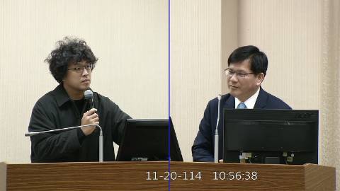 2025-11-20 09:00 第11屆 第4會期 主辦單位：外交及國防委員會 沈伯洋委員質詢封面