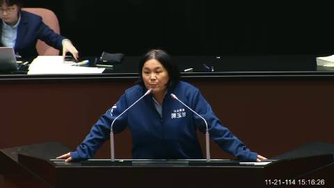 2025-11-21 09:00 第11屆 第4會期 主辦單位：院會 陳玉珍委員質詢封面