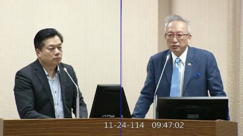 2025-11-24 09:00 第11屆 第4會期 主辦單位：外交及國防委員會 陳俊宇委員質詢封面