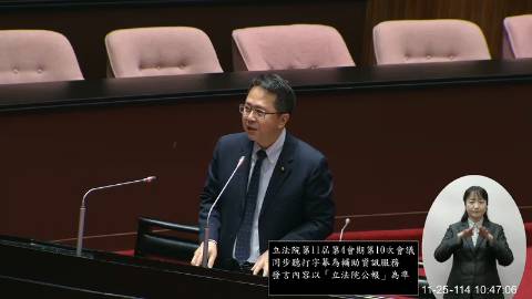 2025-11-25 09:00 第11屆 第4會期 主辦單位：院會 邱志偉委員質詢封面