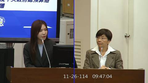 2025-11-26 09:00 第11屆 第4會期 主辦單位：財政委員會 吳沛憶委員質詢封面